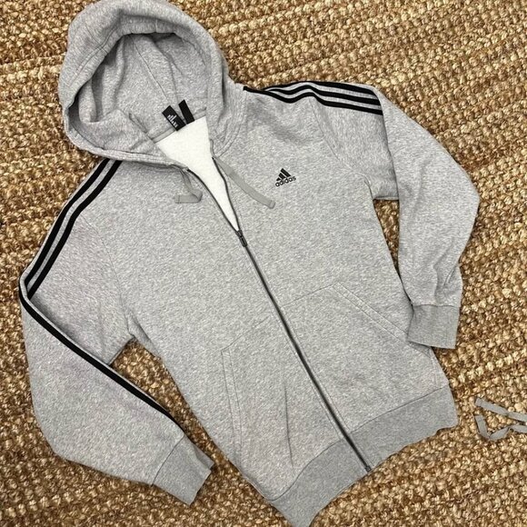 Adidas Essentials Tracksuit (Mens XL) 2 Piece Set Sweatsuit Gray - Picture 2 of 7
